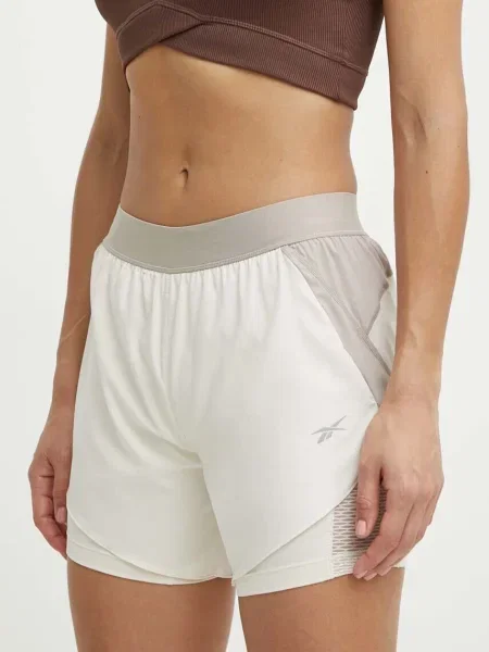Reebok Pantaloni scurți sport Running 2 in 1 Short bej