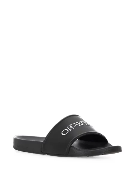 Papuci Off-white cu imagine alb