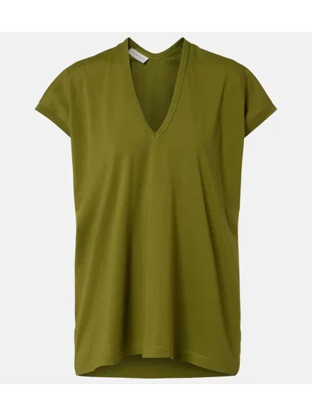 Tricou Dries Van Noten din jerseu verde