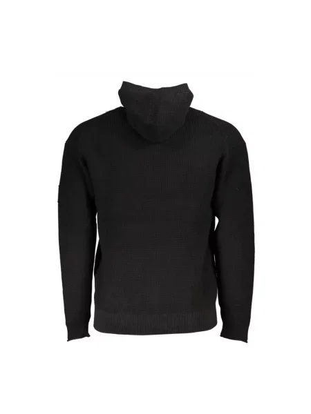 Sweter Calvin Klein z kapturem z autografem elegancki czarny