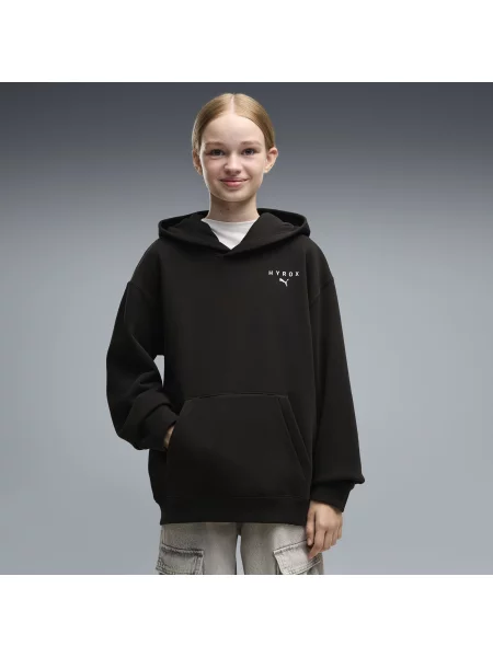 Młodzieżowa bluza z kapturem PUMA × HYROX Odzież czarny