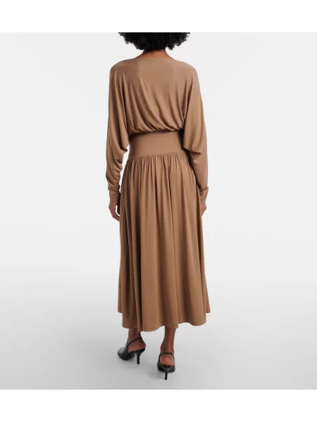 Rochie midi Toteme din jerseu de costum bej