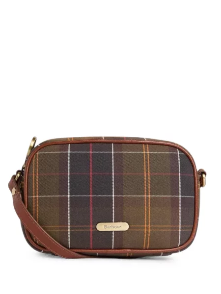 Geanta crossbody Barbour în carouri verde