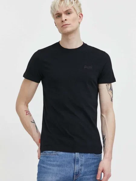 Superdry tricou din barbati neted negru