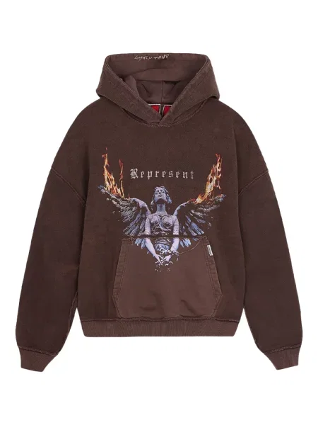 Hanorac cu glugă Represent maro