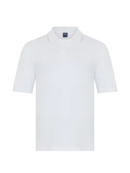 Gulerat tricou polo Fedeli alb