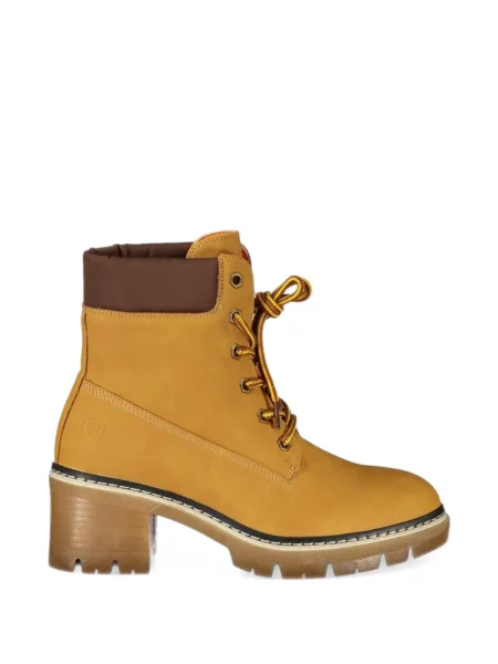Cizme scurte Lumberjack cu șireturi din dantelă galben