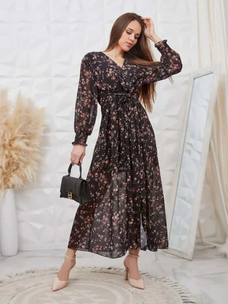 Rochie maxi Resti de costum negru