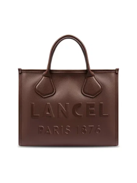 Shopperka Lancel skórzana brązowa