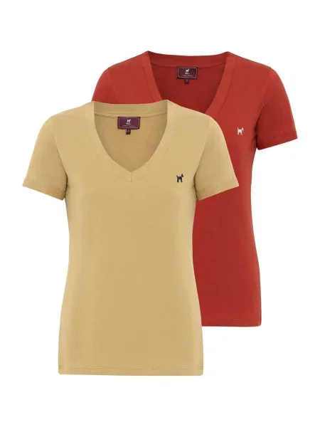 Williot Tričko písková / jasně červená