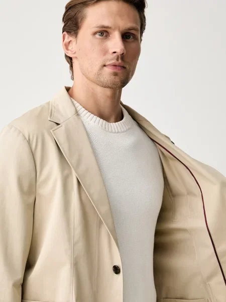 Tommy Hilfiger сако с едноредно закопчаване мъжко от бежово