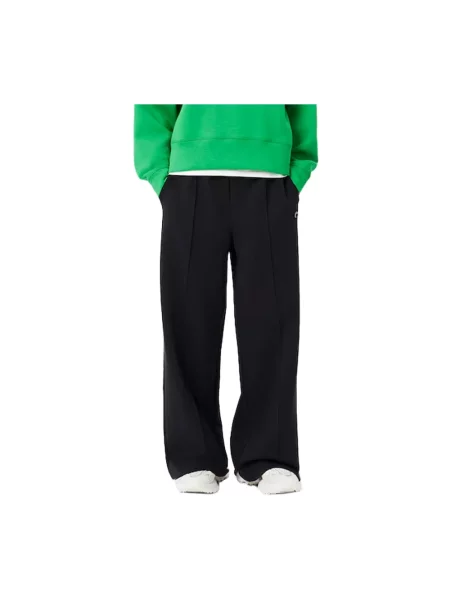 Spodnie dresowe Lacoste casual z nadrukiem czarne