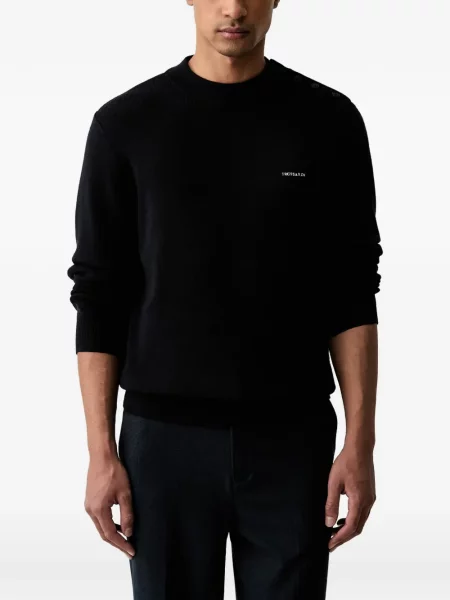 Pulover Trussardi cu broderie negru