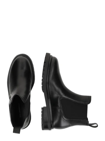 Karl Lagerfeld cizme de piele BINKY cu plat negru