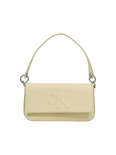 Volnena crossbody torbica Calvin Klein Jeans bež