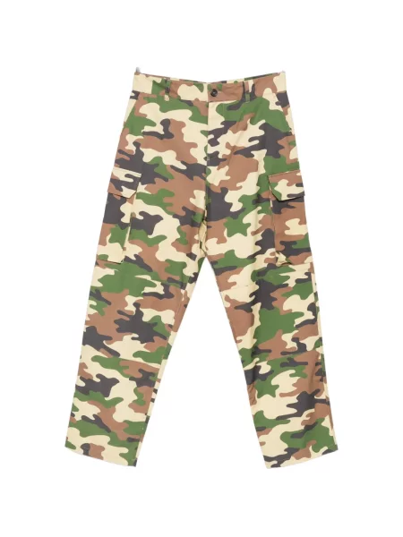 Pantaloni cargo Jw Anderson cu imagine cu model camuflaj verde
