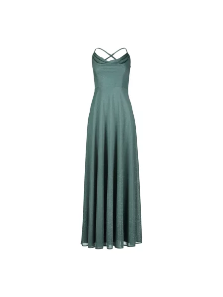 Suddenly Princess Sukienka Wieczorowa Z Błyszczącą Przędzą I Wycięciem gruen zielona