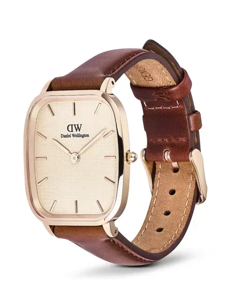 Daniel Wellington zegarek brązowy żółty