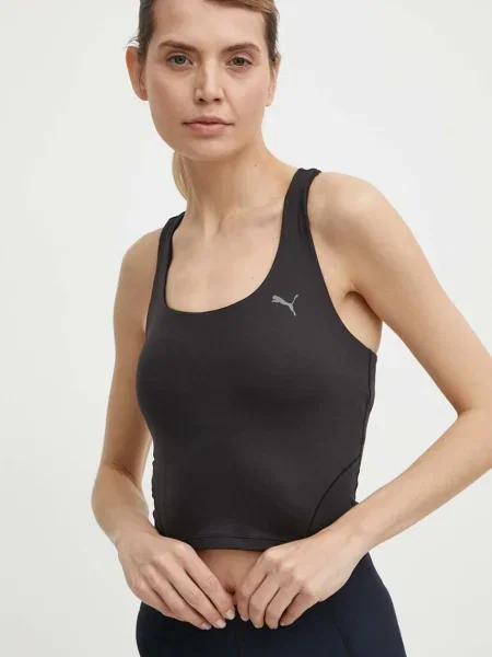 Топ за йога Puma Studio Foundation черно