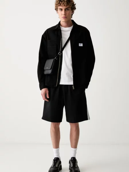 Adidas teplákové šortky pánske čierna