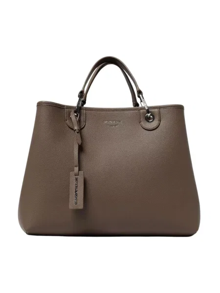 Torebka Emporio Armani z nadrukiem beżowa