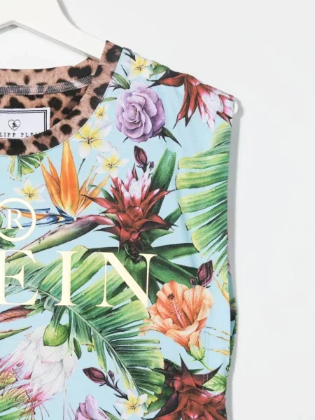 Sukienka dziecięca Philipp Plein niebieska