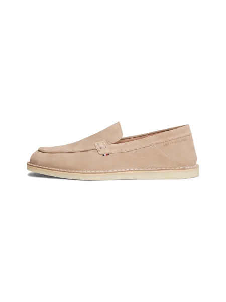 Tommy Hilfiger Pantofi loafer | piele întoarsă bej