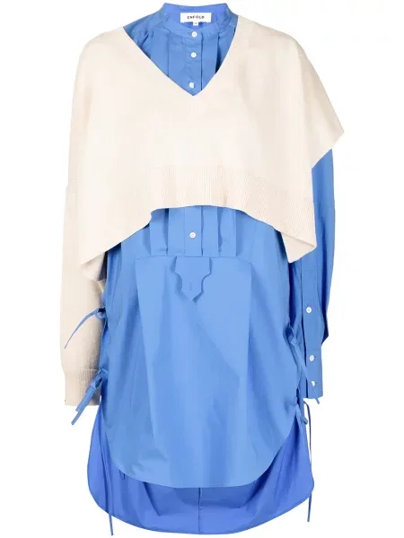 Cropp pulover Enföld cu decolteu în V albastru