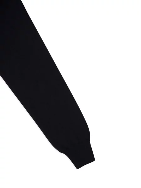 Pulover Piacenza Cashmere din cașmir cu decolteu rotund negru