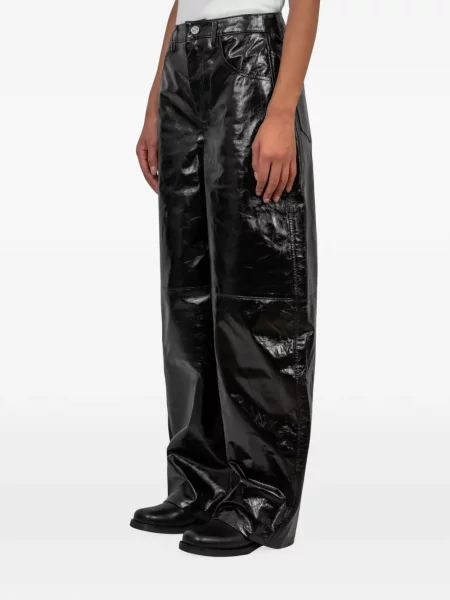 Pantaloni Séfr din piele negru
