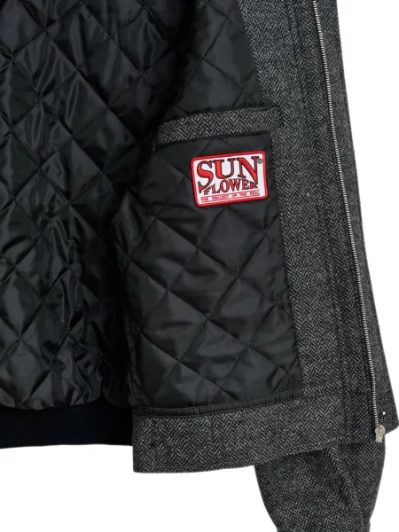 Geacă Sunflower cu model herringbone gri