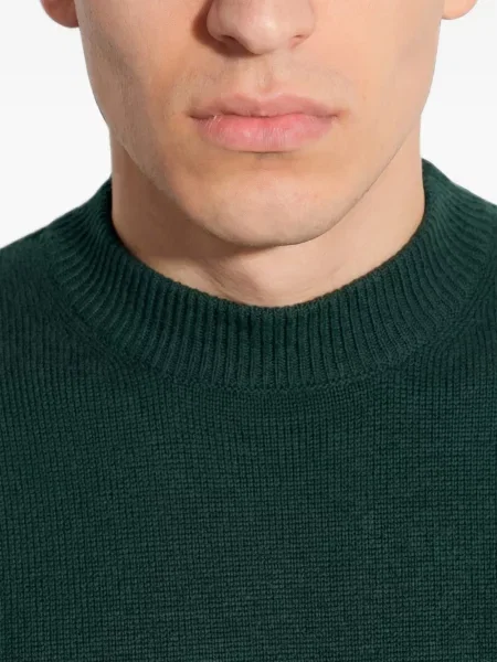 Pulover Paolo Pecora cu decolteu rotund verde