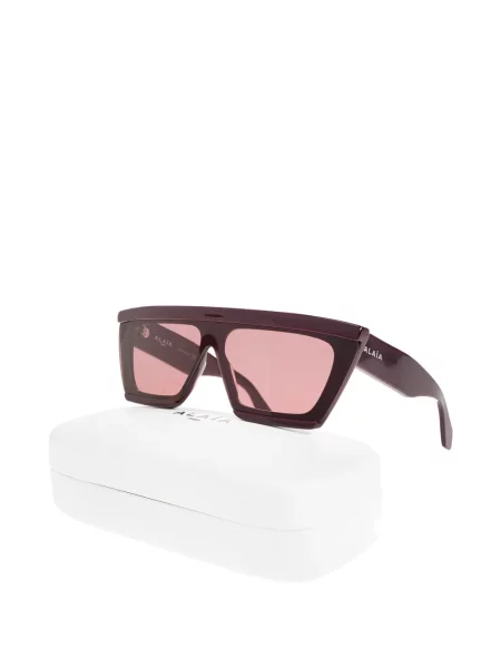 Ochelari de soare Alaia Eyewear cu imprimeu geometric roșu