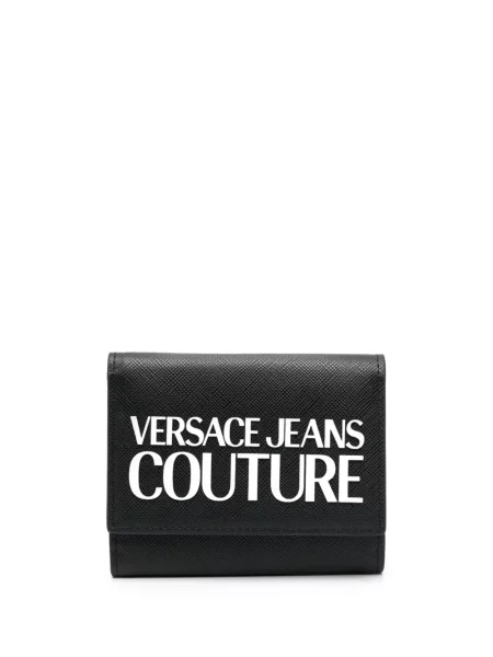 Portfel Versace Jeans Couture skórzany czarny