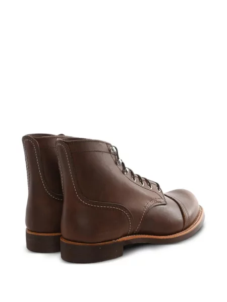 Боти Red Wing Shoes с връзки с дантела червено