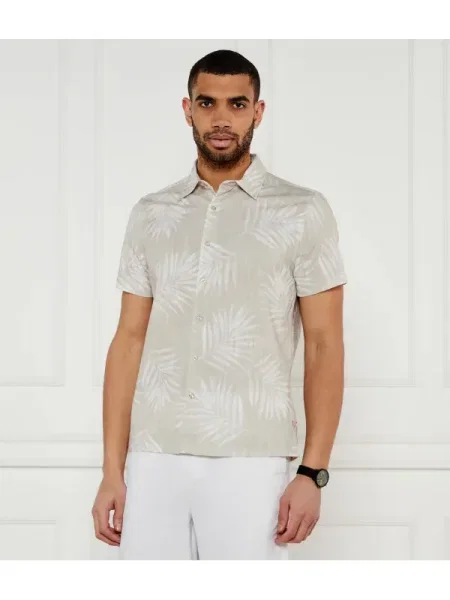 GUESS Cămașă CAMICIE | cu adaos de in bej