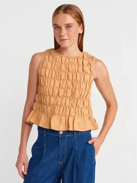 Dilvin Top devine dlake camel