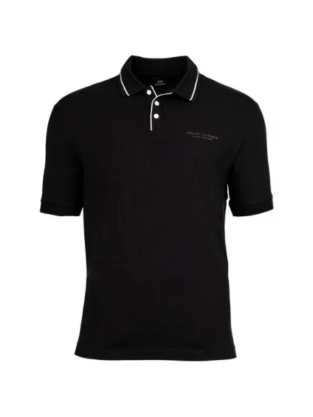 Armani Exchange Polo majica Comfort Fit črna