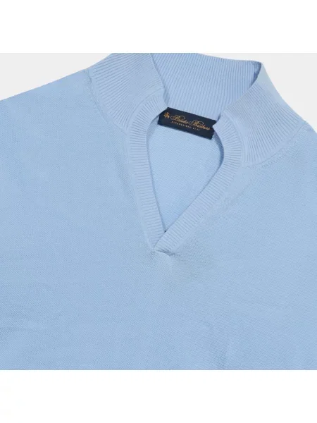 Dzianinowy sweter Brooks Brothers niebieski