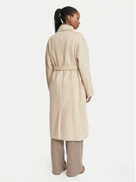 Weekend Max Mara Vilnonis paltas Resina smėlio