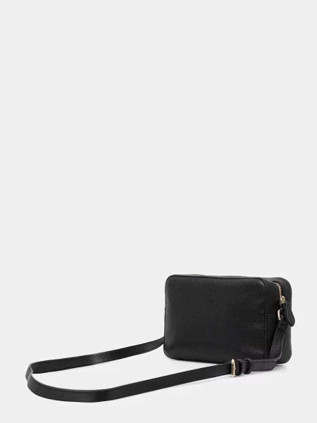 Bőr crossbody táska Twinset fekete