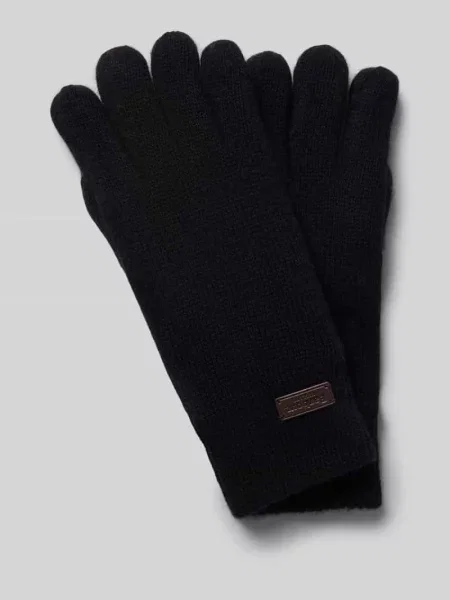 Barbour rękawiczki wełniane Carlton czarny