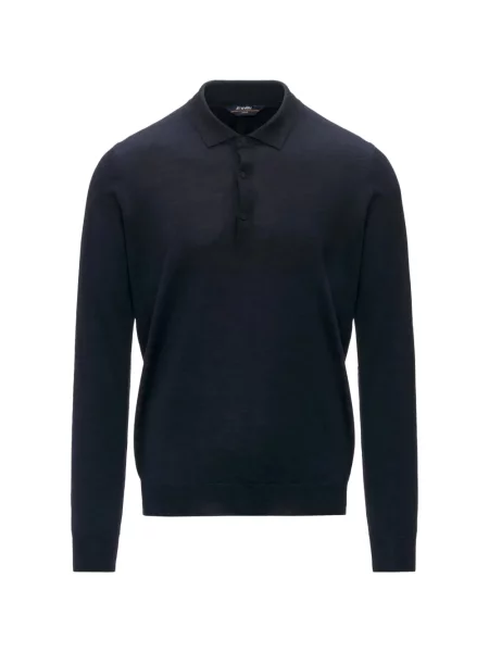 Lung tricou polo K-way albastru