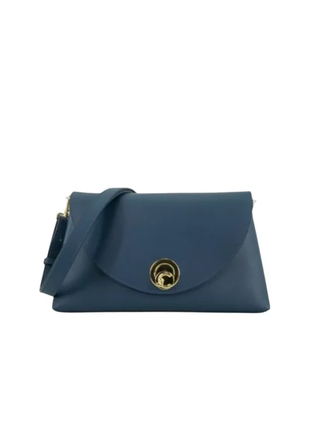 Torebka skórzana Coccinelle skórzana niebieska