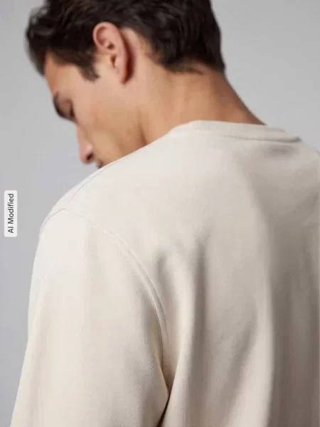 Bluza dresowa z czystej bawełny krój regular fit Marc O'polo Denim beżowa