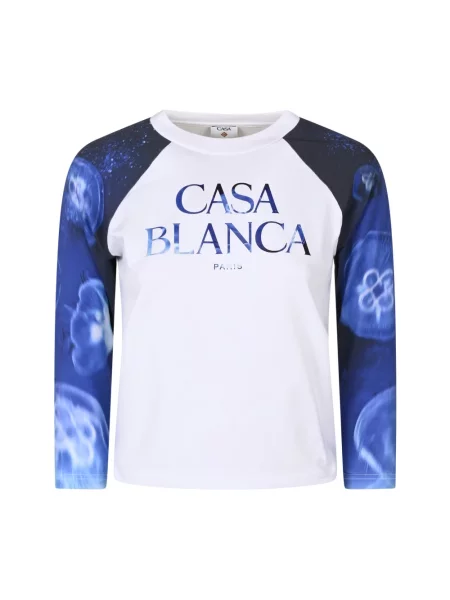 Bluza Casablanca z logo niebieska