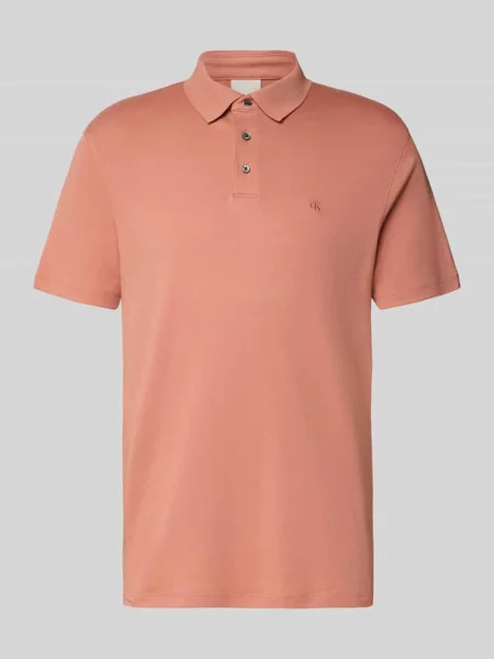 Calvin Klein polo gładki pomarańczowy