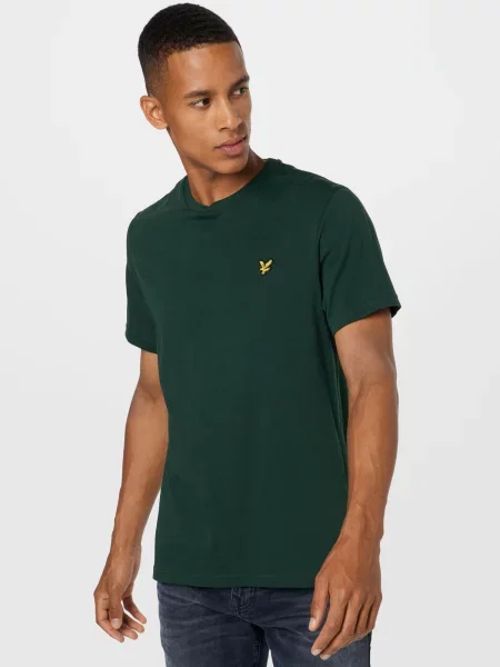 Lyle & Scott Tricou auriu / verde pin negru