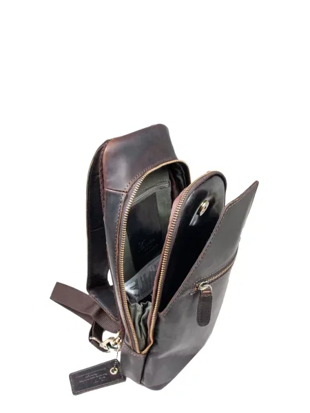Кожаная сумка Ashwood Leather коричневая