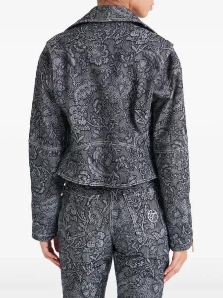 Geacă Temperley London cu model floral cu imagine negru